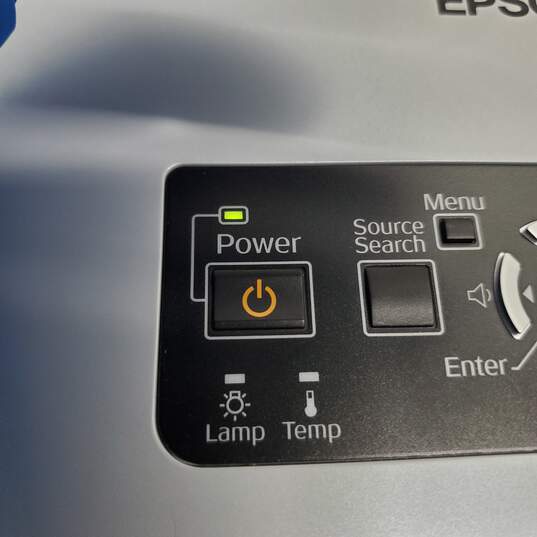 Epson LCD Projector Model: EMP 1700 with Cables Case and Remote Powers ON image number 2