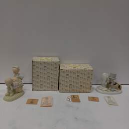 Bundle of 2 Assorted Precious Moments Porcelain Figurines IOB