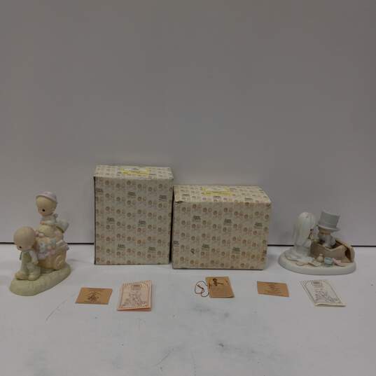 Bundle of 2 Assorted Precious Moments Porcelain Figurines IOB image number 1