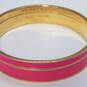 Kate Spade Gold Tone Hot Pink 2 3/4inch Bangle Bracelet Bundle 2pcs 40.7g image number 3