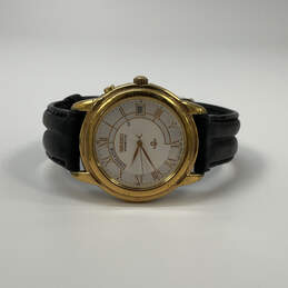 Designer Seiko Kinetic 5M42-0B49 Gold-Tone Round Dial Analog Wristwatch