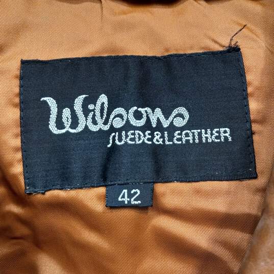 Wilson Suede & Leather Full Zip Jacket Women's Size 42 image number 5