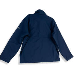 Mens Blue Regular Fit Long Sleeve Pocket Full-Zip Windbreaker Jacket Sz XL alternative image
