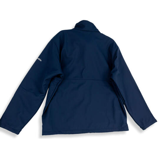 Mens Blue Regular Fit Long Sleeve Pocket Full-Zip Windbreaker Jacket Sz XL image number 2
