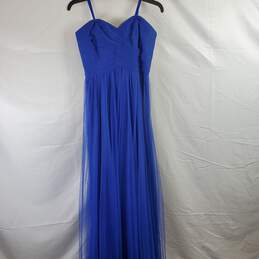 Ralph Lauren Women Cobalt Blue Maxi Dress Sz 2 NWT