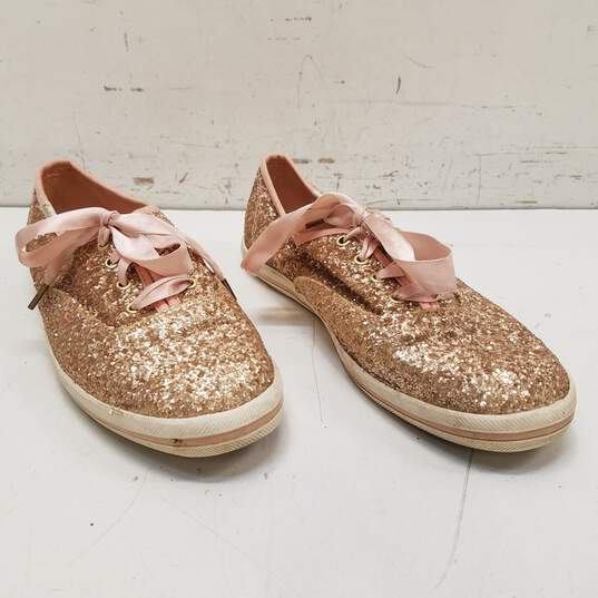 Keds X Kate Spade Glitter Low Sneakers Rose Gold 7.5 image number 3