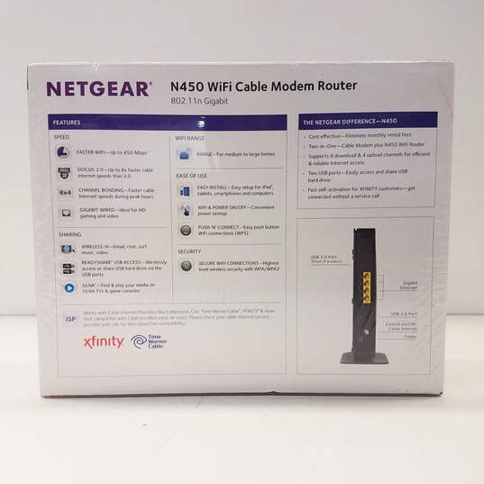 NETGEAR N450 WiFi Cable Modem Router image number 4