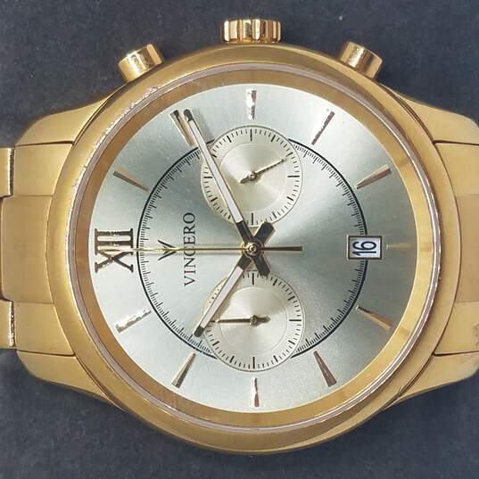 Vincero The Bellwether Gold Tone Chronograph Watch image number 1