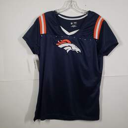 Womens Denver Broncos Football-NFL V-Neck Pullover Jersey Size 2XL