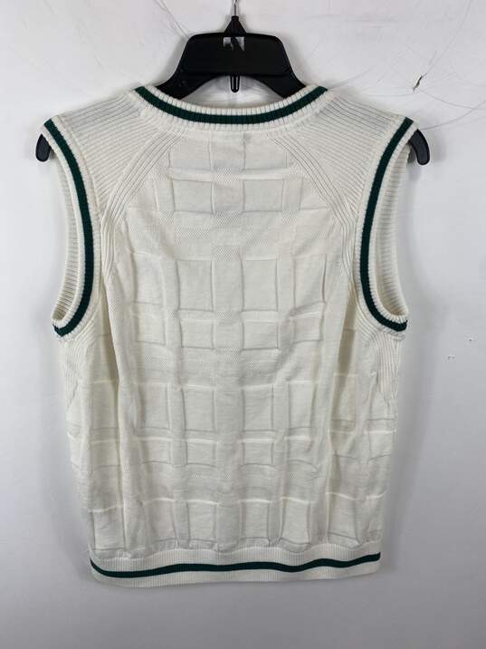 Adidas Women Ivory V-Neck Sweater Vest L NWT image number 2