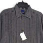 NWT Mens Gray Denim Spread Collar Long Sleeve Button Up Shirt Size 39/40 image number 3