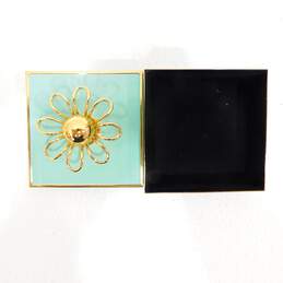 Kate Spade New York Keaton Street Trinket Box Light Turquoise & Gold