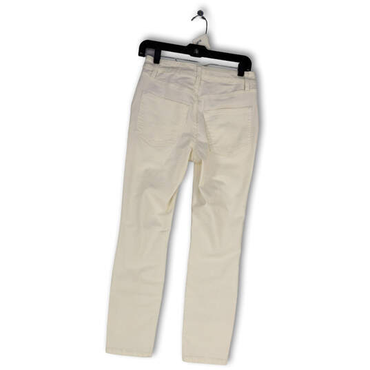 NWT Womens White Denim Medium Wash Pocket Skinny Leg Jeans Size 2 image number 2