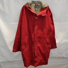 Lands End Red Full Zip Hooded Gore-Tex Rain Jacket Size XL(46-48)