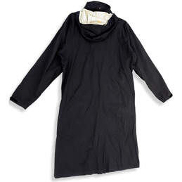 Womens Black Long Sleeve Zipped Pockets Hooded Full-Zip Rain Coat Size 8 alternative image