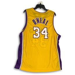 Los Angeles Lakers Mens Yellow Purple Shaquille O'Neal # 34 Pullover Jersey XL alternative image