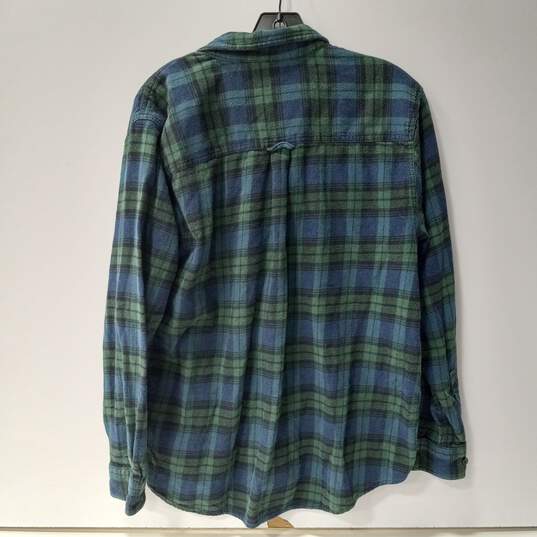 Men's Blue & Green Woolrich Long Sleeve Size XL image number 5