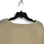 Womens Tan Knitted Long Sleeve Boat Neck Pullover Sweater Size Small image number 4