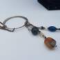 Sterling Silver Lapis FW Pearl Crystal Quartz Pendant Necklace image number 2
