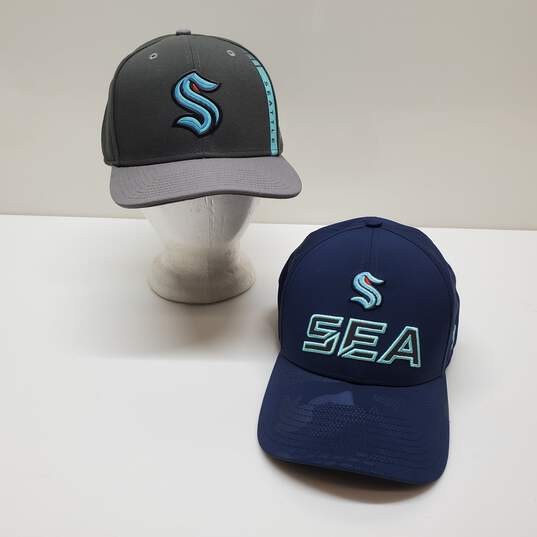 Lot of 2 Seattle Kraken Fanatics Branded Hat image number 1