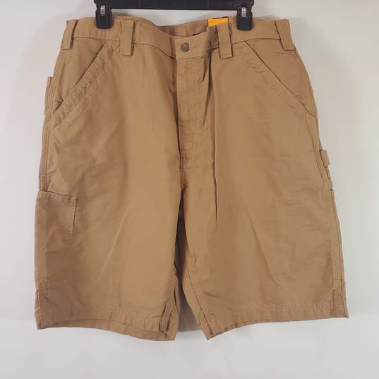 Carhartt Men Brown Canvas Utility Shorts Sz 36 NWT image number 1