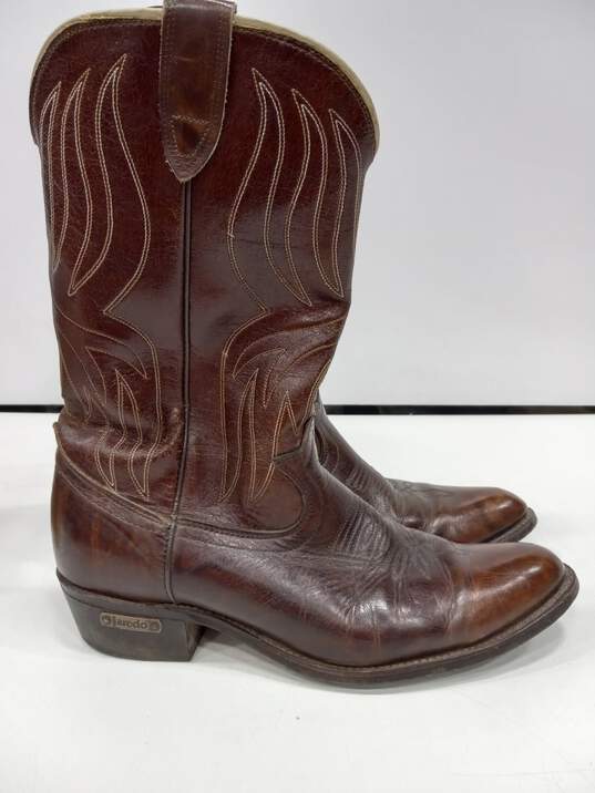 Men's LAREDO Brown Leather Western Cowboy Boots Size 10.5 image number 1