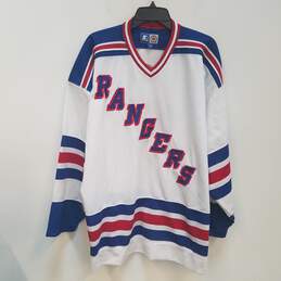 NWT Vintage Starter Mens White New York Rangers Hockey NHL Jersey Size XL