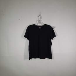 Womens Cotton Round Neck Short Sleeve Pullover T-Shirt Size Large