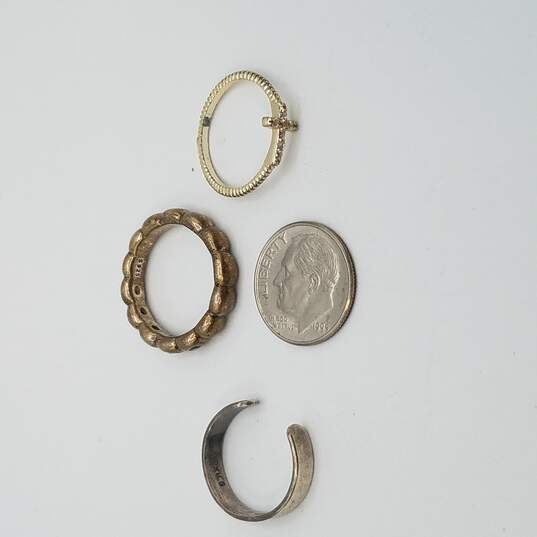 Sterling Silver Mult-Gemstone Ring Bundle 3pcs image number 2