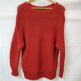 Eileen Fisher Red Knit Long Sleeve Sweater  Size S/P