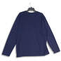 Mens Navy Blue Long Sleeve V Neck Regular Fit Pullover T Shirt Size XXL image number 2