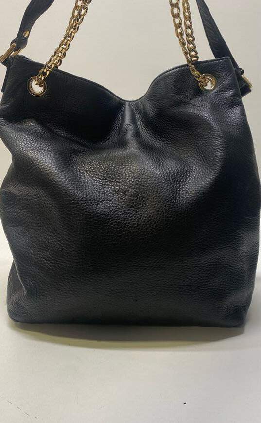 Michael Kors Pebble Leather Hamilton Shoulder Bag Black image number 2
