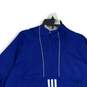 Adidas Mens Blue Athletics ID Woven 1/4 Zip Hooded Anorak Jacket Size XL image number 3