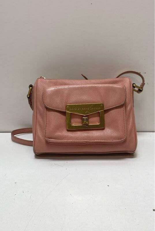 Marc By Marc Jacobs Bianca Peach Leather Crossbody Bag image number 1