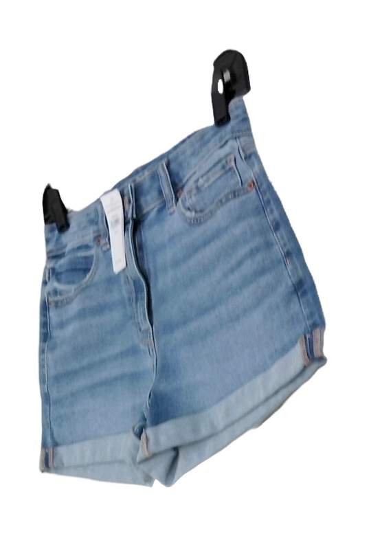 NWT American Eagle Outfitters Women's Blue Medium Wash Denim Mom Shorts Size 2 image number 3