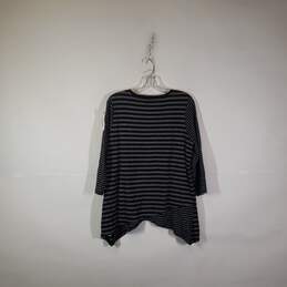 Womens Performance Quick Dry Striped Round Neck 3/4 Sleeve T-Shirt Size Large alternative image