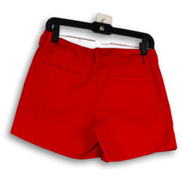 Womens Red Flat Front Pockets Hook & Eye Dri-Fit Golf Chino Short Size 6 alternative image