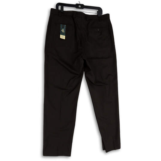 NWT Mens Brown Slash Pocket Flat Front Dress Pants Size 36x32 image number 2