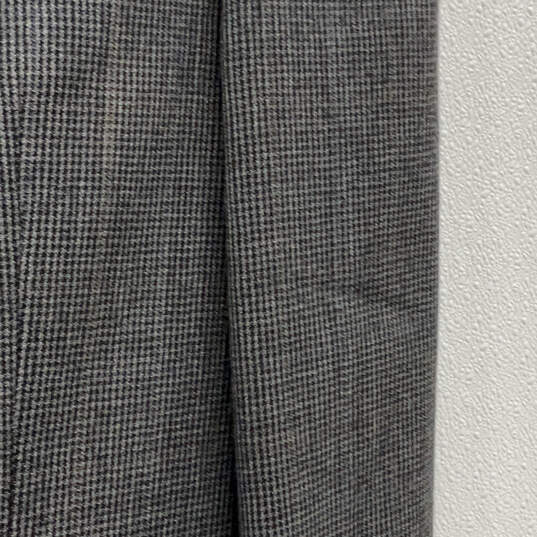 Mens Gray Black Long Sleeve Single Breasted Two Button Blazer Size 42 R image number 5