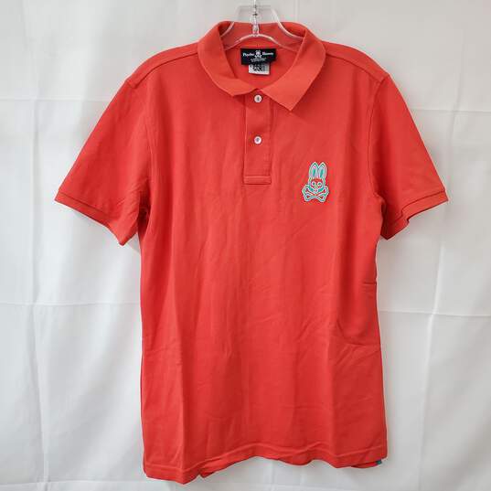 Psycho Bunny by Robert Godley Men's Orange Polo Shirt Size 5 image number 1