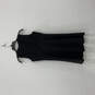 Womens Black Sleeveless Round Neck Regular Fit Front Zip Shift Dress Sz 2P image number 2