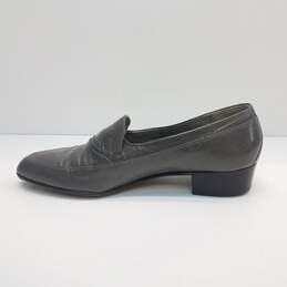 Florshem Gray Leather Loafers Men US 11.5 alternative image