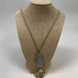 Designer Kendra Scott Gold-Tone Link Chain Tassel Pendant Necklace