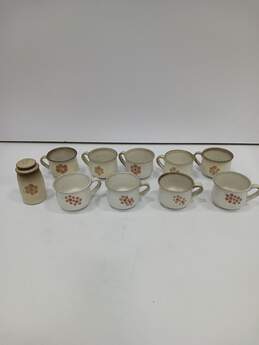 Denby 9  Cups and1 Pepper Shaker