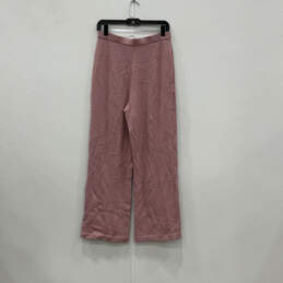 Womens Pink Flat Front Elastic Waist Pull-On Straight Leg Dress Pants Sz 8 alternative image