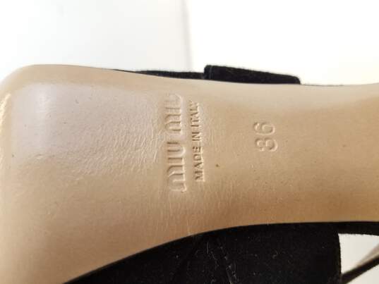 Miu Miu Women's Black Heels Size 5.5 w/ COA image number 7