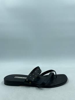 Authentic Manolo Blahnik Black Thong Sandals W 8.5