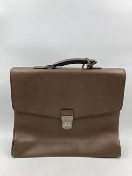Authentic D&G Large Brown Leather Briefcase