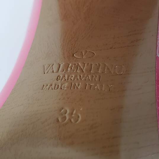 Valentino Garavani One Stud Pink Patent Leather Pumps Womne's Size 5 image number 5