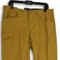 NWT Mens Golden Brown Flat Front Straight Leg Khaki Pants Size 34X32 image number 3